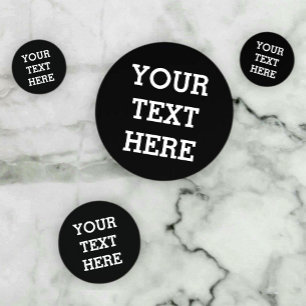 Confeti Añadir su propio texto Personalizado aquí negro y 