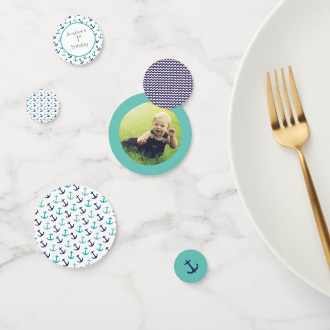 Confeti Anclaje azul nautico (Grupo)