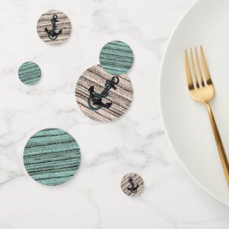 Confeti Anclaje Sobre El Patrón De Placas De Madera Altera