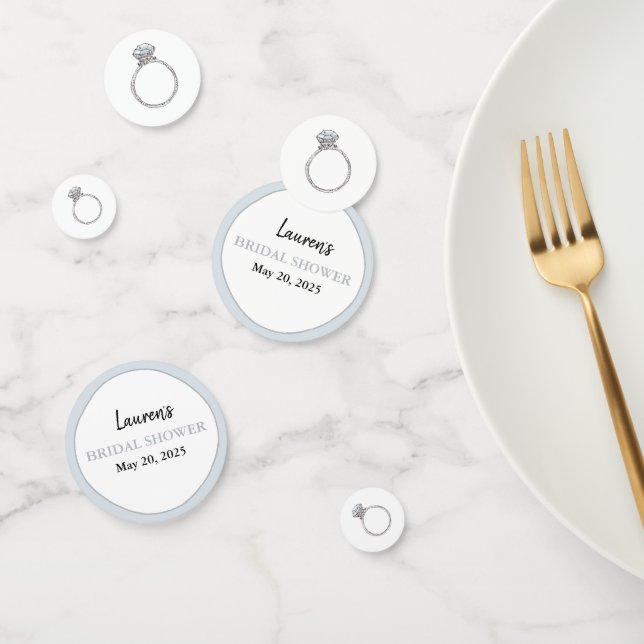 Confeti Anillo de compromiso de plata personalizado para d (Grupo)