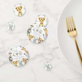 Confeti Animales de la jungla, Safari, Salvaje, Baby Showe