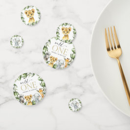 Confeti Animales de la jungla, Safari, Salvaje, Primer Cum