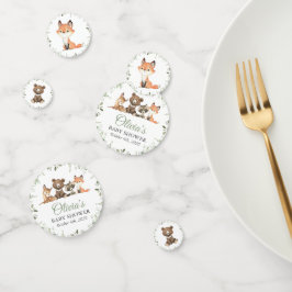 Confeti Animales de Woodland, Bosque, Salvaje, Baby Shower
