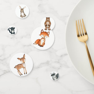 Confeti Animales de Woodland Cute Decor de fiesta de cumpl