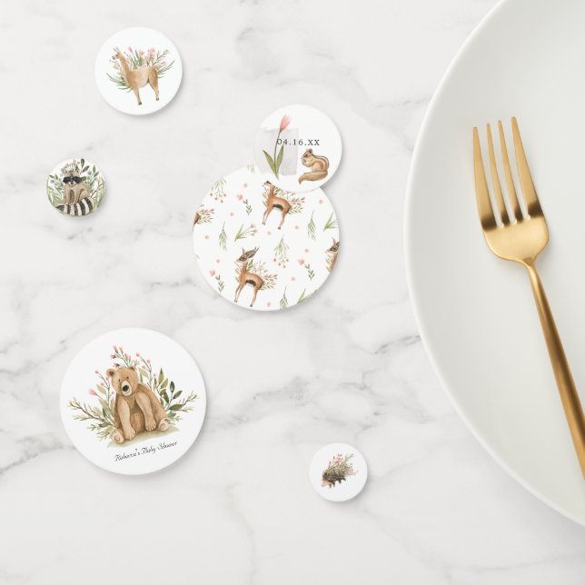 Confeti Animales de Woodland | Sweet Spring Baby Shower (Grupo)