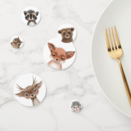 Confeti Animales del bosque de Cute Woodland silvestres un