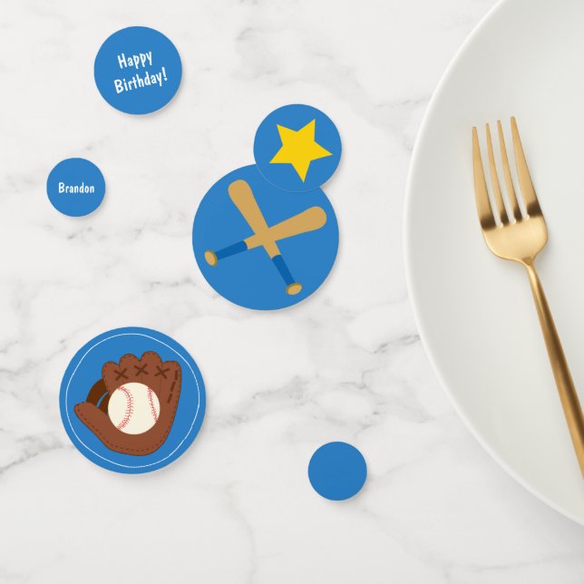 Confeti Aniversario de Cute Baseball Boy (Grupo)