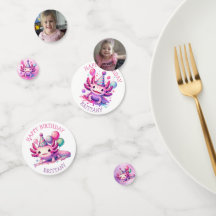 Aniversario de la baja dosis de Axolotl rosa y púr