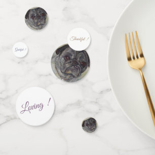 Confeti Aniversario de la Cúpula de Cute Pug