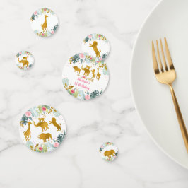 Confeti Aniversario de la vegetación animal de Safari de O