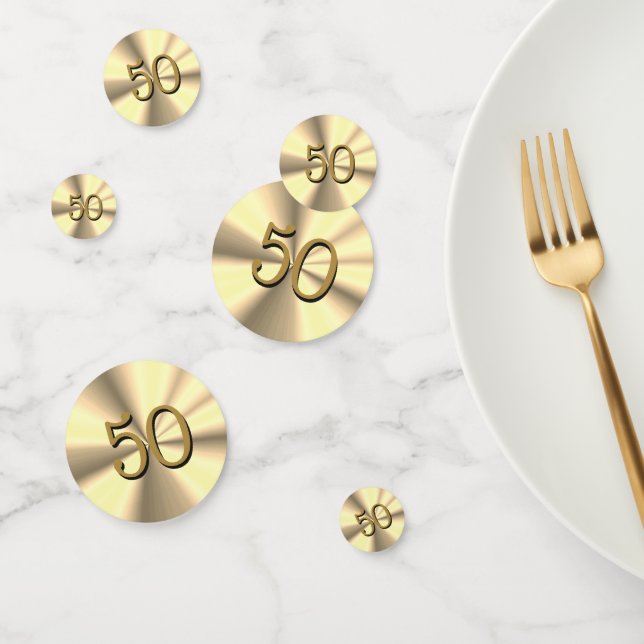 Confeti Aniversario de Oro 50 o 50 años de servicio (Grupo)