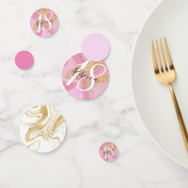 Confeti Aniversario moderno de la Mármol de Oro Rosa