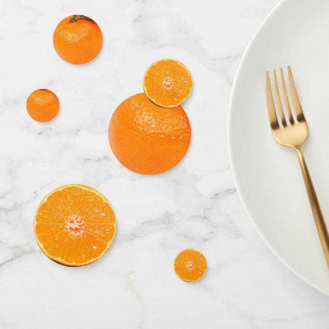 Confeti Año Nuevo fruta naranja prosperidad (Grupo)