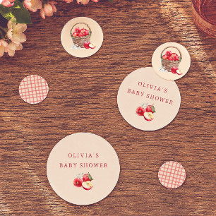 Confeti Apple Of Our Eye Fiesta de Bebé de Gingham Rojo