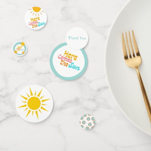 Confeti Aquí viene la ducha de bebé retro Son (Grupo)