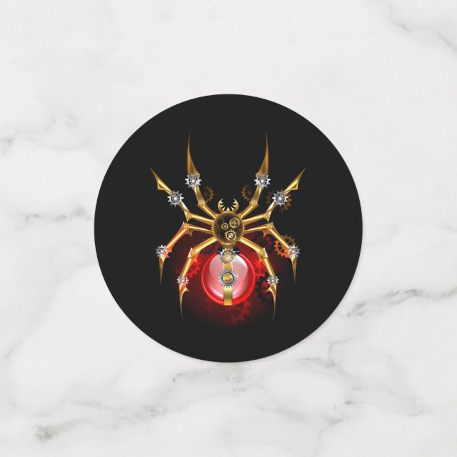 Confeti Araña de vapor sobre negro (Anverso pequeño)