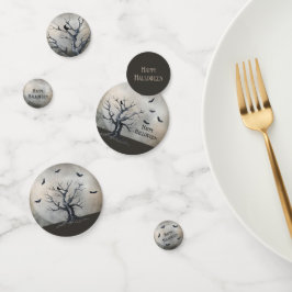 Confeti Árbol de Halloween con raven y murciélagos