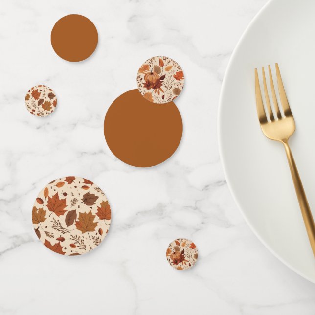 Confeti Arce de terracota rústica deja Boda de otoño (Grupo)