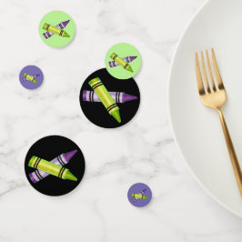 Confeti Artista docente de material de arte de Crayón verd