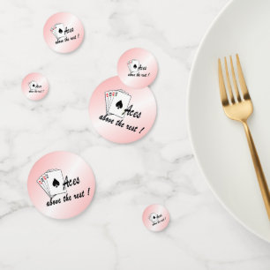 Confeti Ases por encima del resto rojo