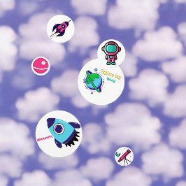 Confeti Astronauta de la nave espacial 