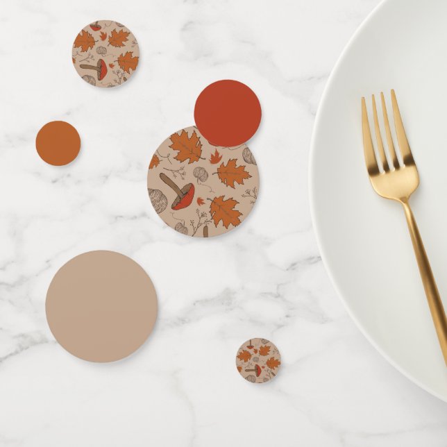 Confeti Autumn Mushrooms (Grupo)