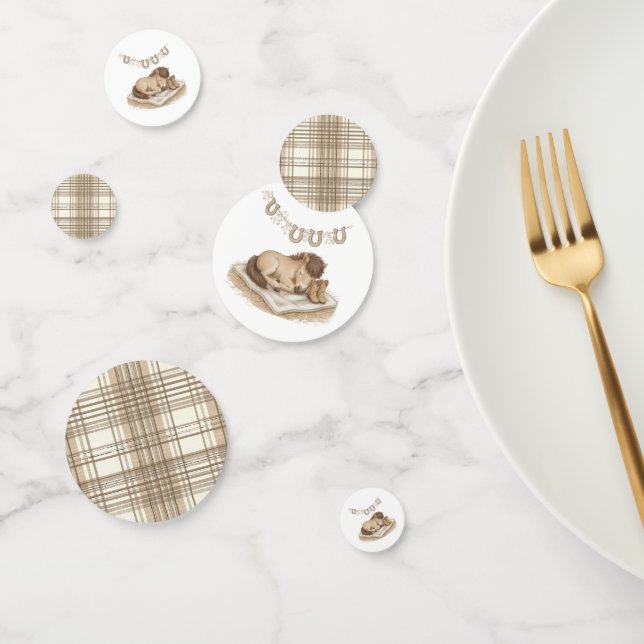 Confeti Baby Cowboy Boots and Foal Baby Shower (Grupo)