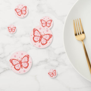 Confeti Baby Girl Pink Butfly Baby Shower 