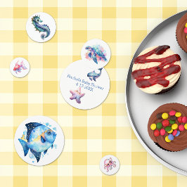 Confeti Baby Shower de amigos acuáticos