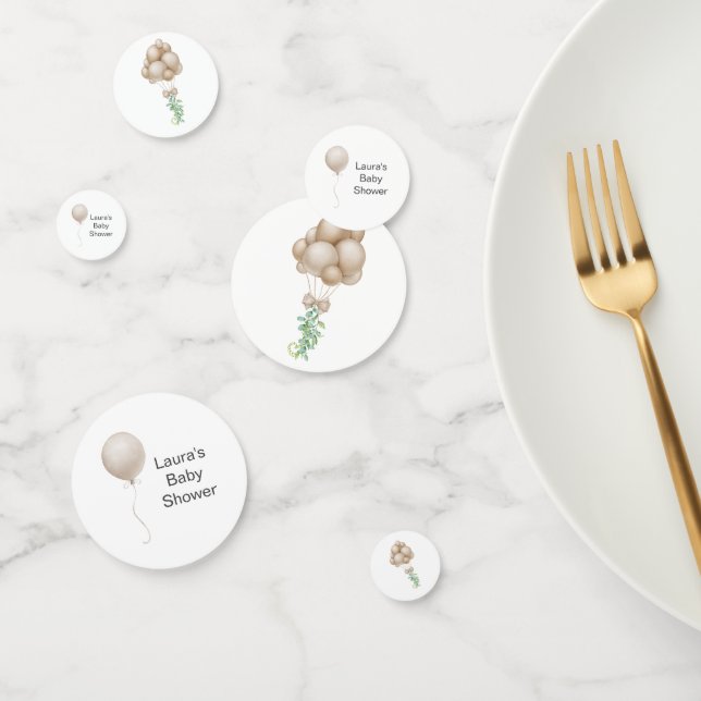 Confeti Baby Shower de Beige Balloons (Grupo)