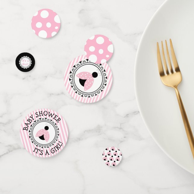 Confeti Baby Shower de Chica Pink Ladybug (Grupo)