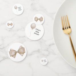 Confeti Baby Shower de globo Beige