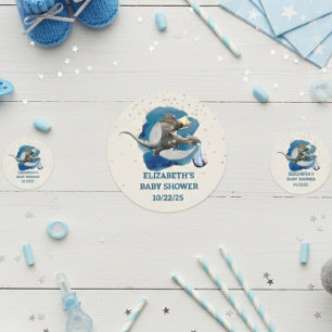Confeti Baby Shower de Little Knight Dragon Silver Star
