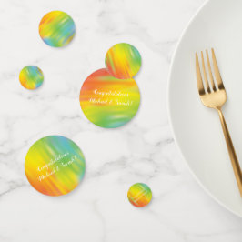 Confeti Baby Shower de tinte de tinta arco iris