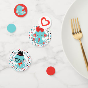 Confeti Baby Shower del Elefante Azul Polkadot