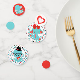 Confeti Baby Shower del Elefante Azul Polkadot