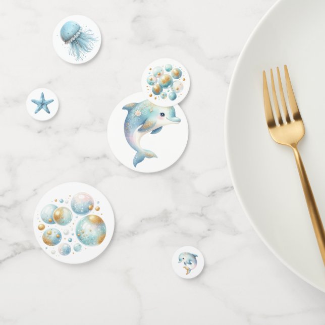Confeti Bajo la burbuja de los delfines del mar (Grupo)