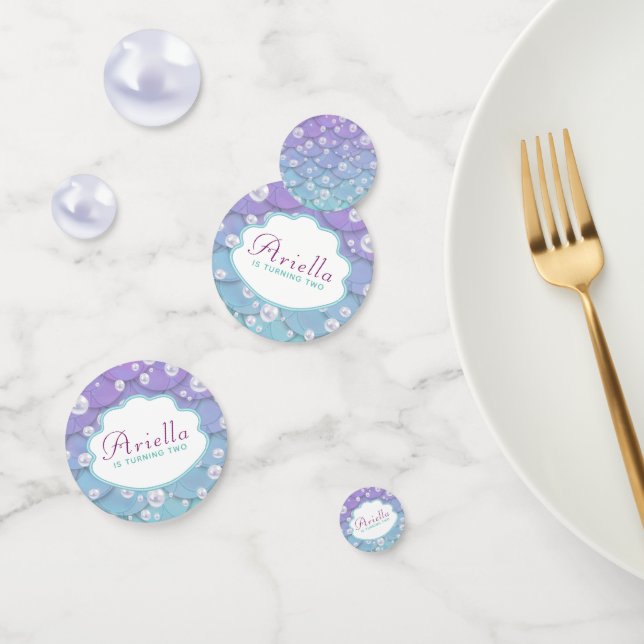 Confeti Bajo las perlas de cumpleaños de la sirena marina (Grupo)