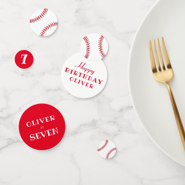 Confeti Balas de béisbol Red Sports Kids Birday Fiesta (Grupo)