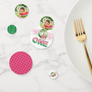 Confeti Balloon Letters Melon First Birday Photo