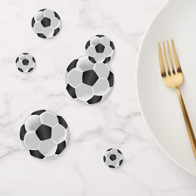 Confeti Balón de fútbol blanco y negro (Grupo)