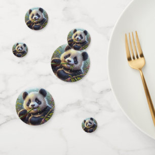 Confeti Bambú de oso panda adorable