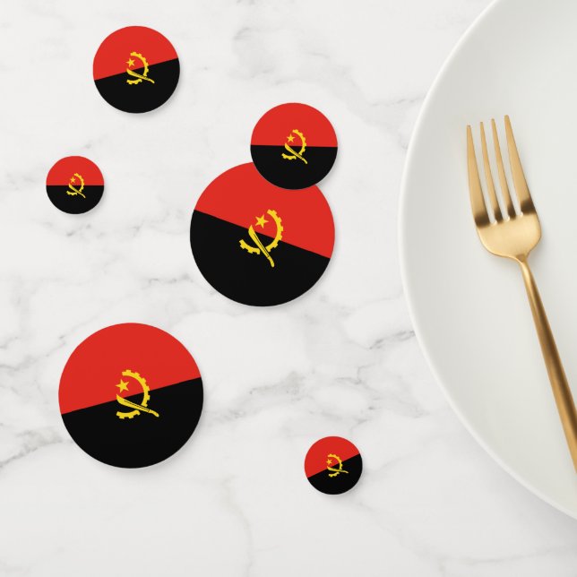 Confeti Bandera de Angola (Grupo)