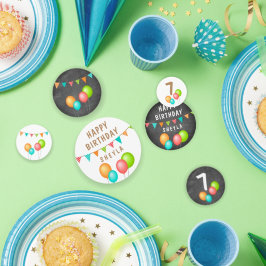 Confeti Bandera de Bungalows Cute Balloon Chalkboard Kid C