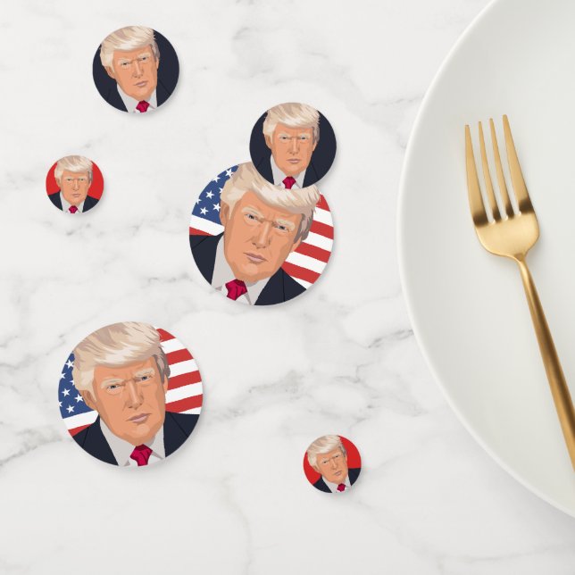 Confeti Bandera de Estados Unidos del 45° presidente Donal (Grupo)