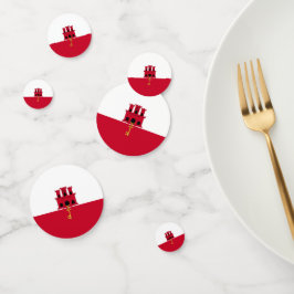 Confeti Bandera de Gibraltar