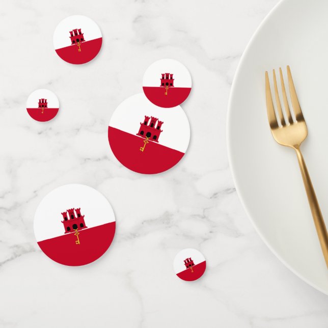 Confeti Bandera de Gibraltar (Grupo)