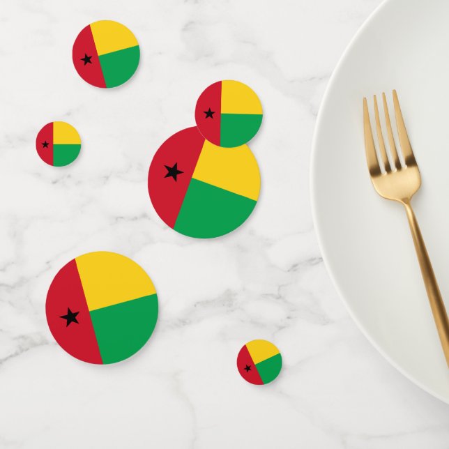 Confeti Bandera de Guinea-Bissau (Grupo)