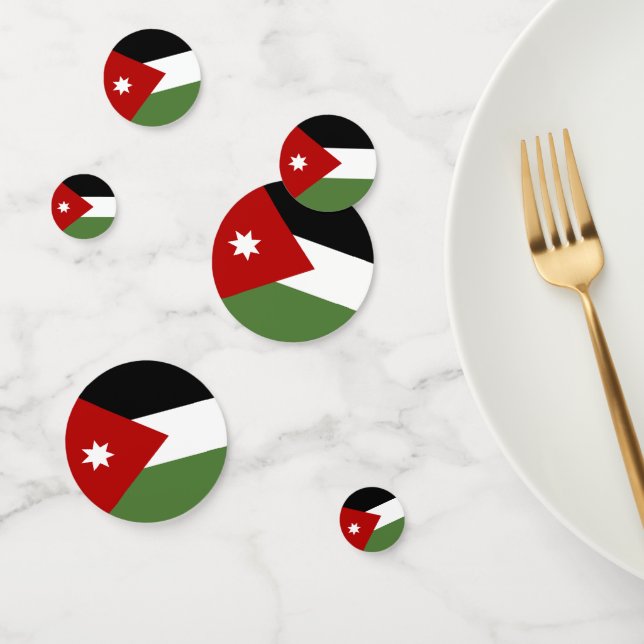 Confeti Bandera de Jordania (Grupo)