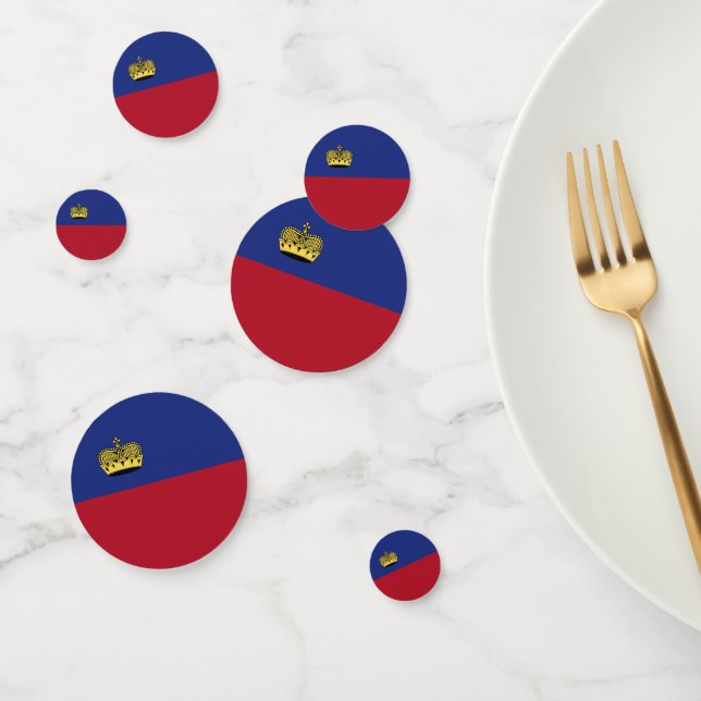 Confeti Bandera de Liechtenstein (Grupo)